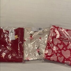 Old Navy Kids Long Sleeve Tees - Red, Cream, Pink